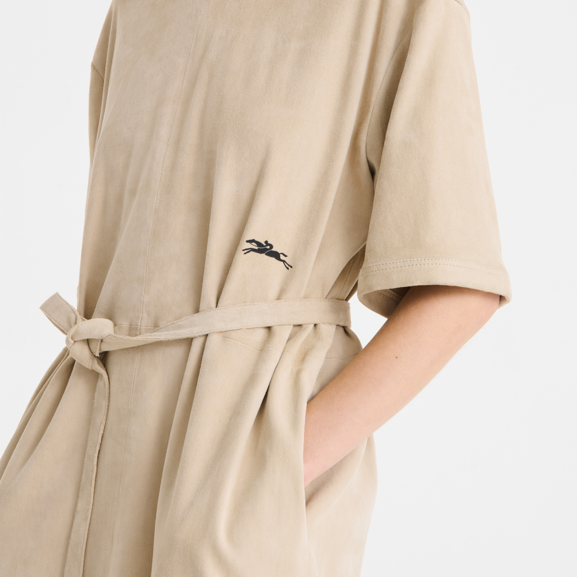 Robe longue en cuir