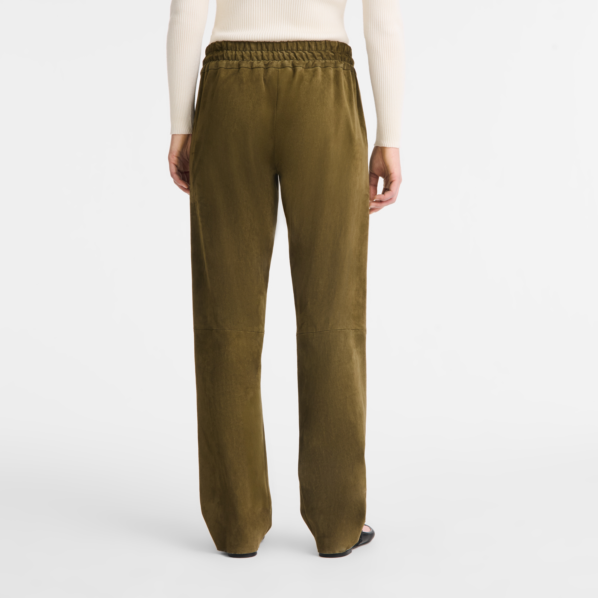 Pantalon droit en cuir