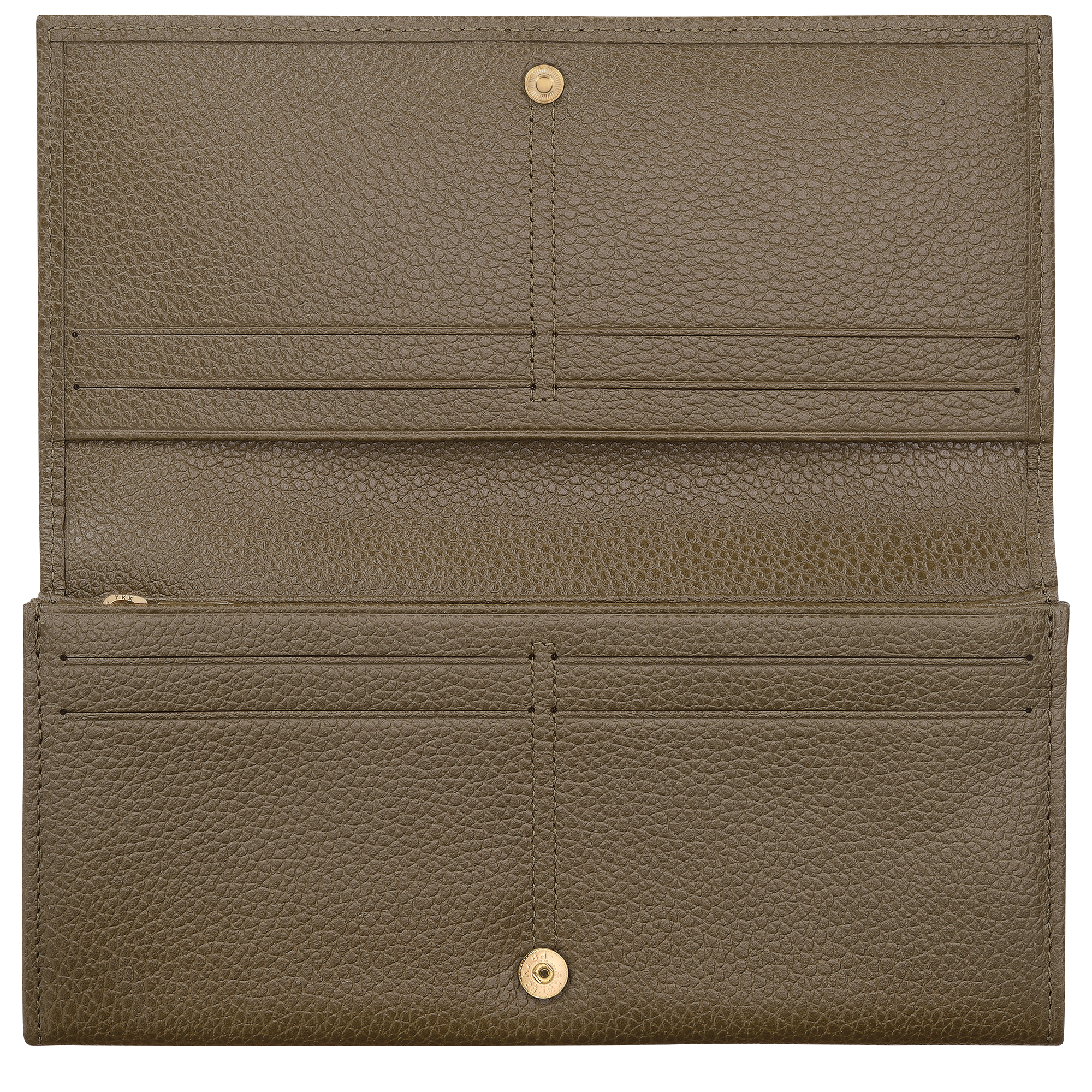 Portefeuille long continental en cuir fulonné